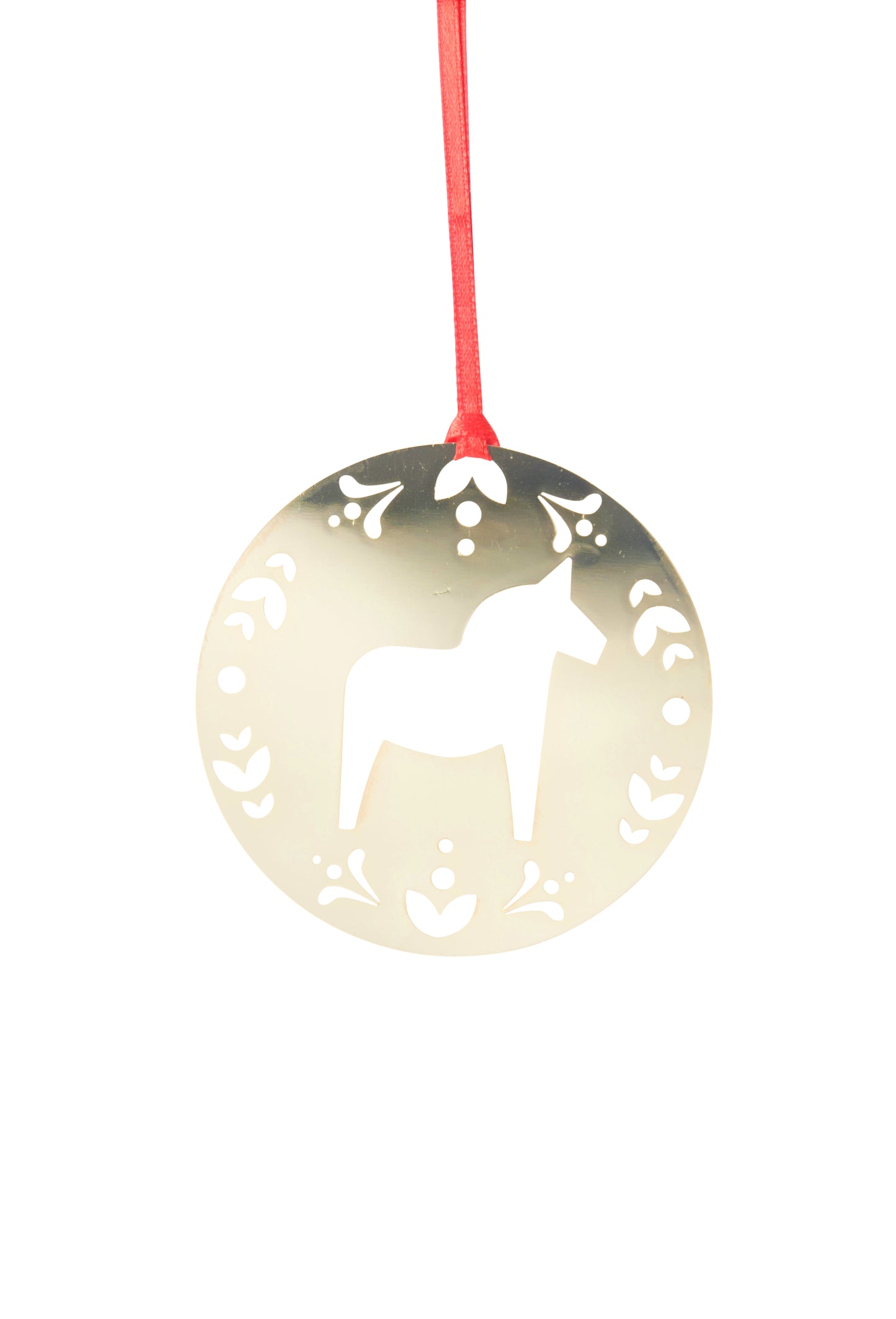 Gold Dala Horse Metal Ornament
