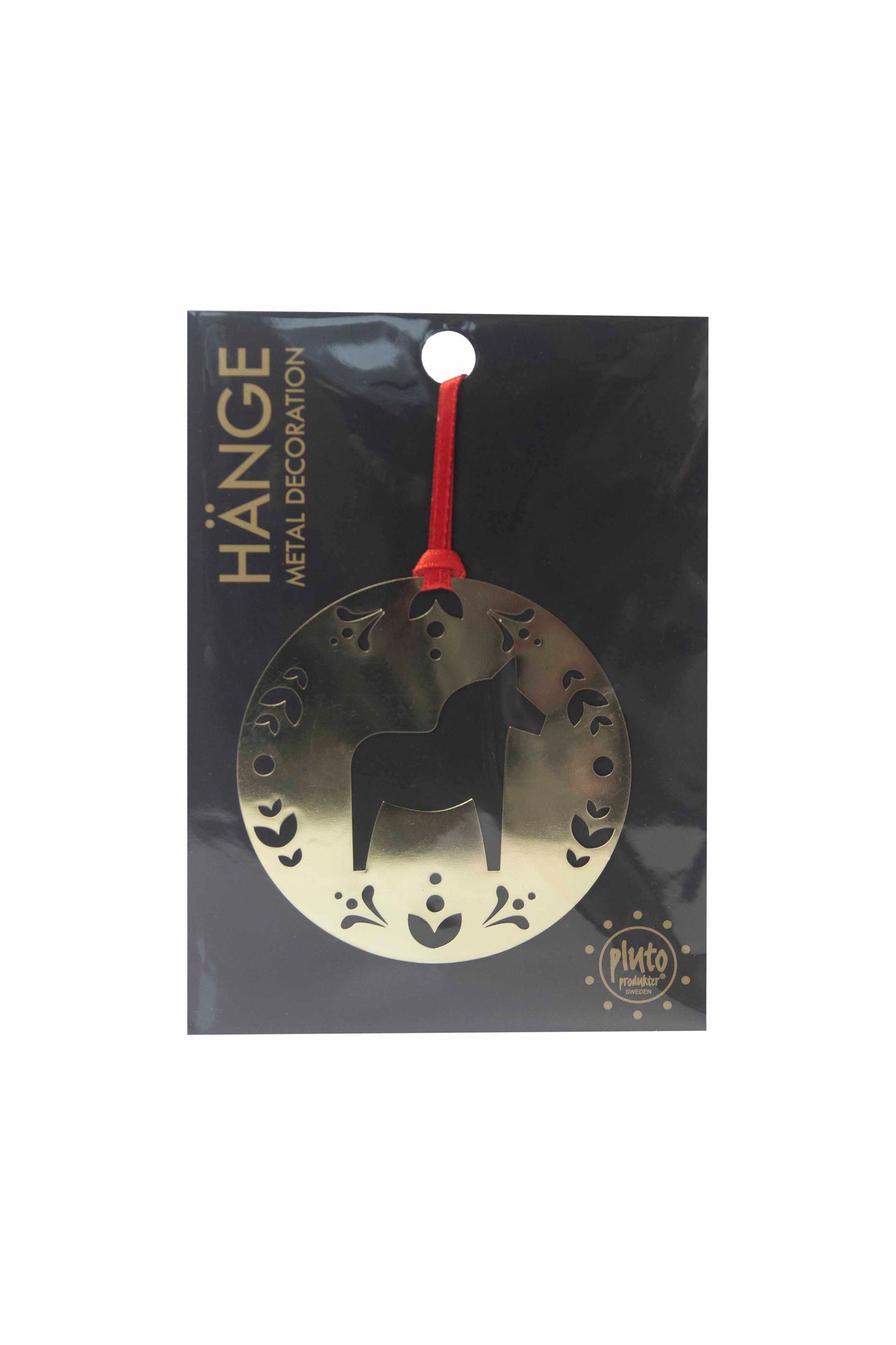 Gold Dala Horse Metal Ornament