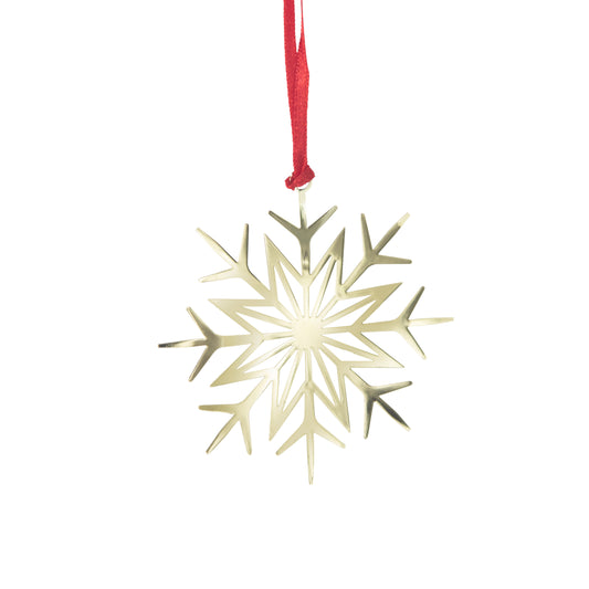 Gold Snowflake Metal Ornament