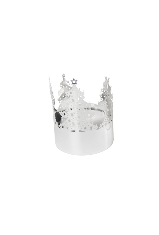 Mini Tealight Holder - Silver Christmas Tree