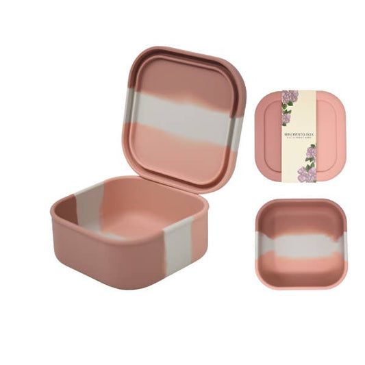 Silicone Mini Bento Box | Pink Tie Dye