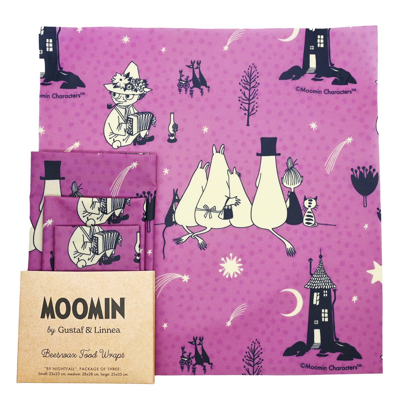 Moomin Beeswax Wrap Three-Pack - By Nightfall