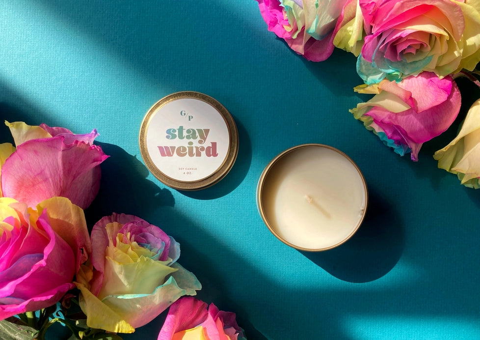 Just Because 4oz Candle Tin - Stay Weird