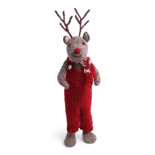 Felt Large Rudolf with Red Pants
