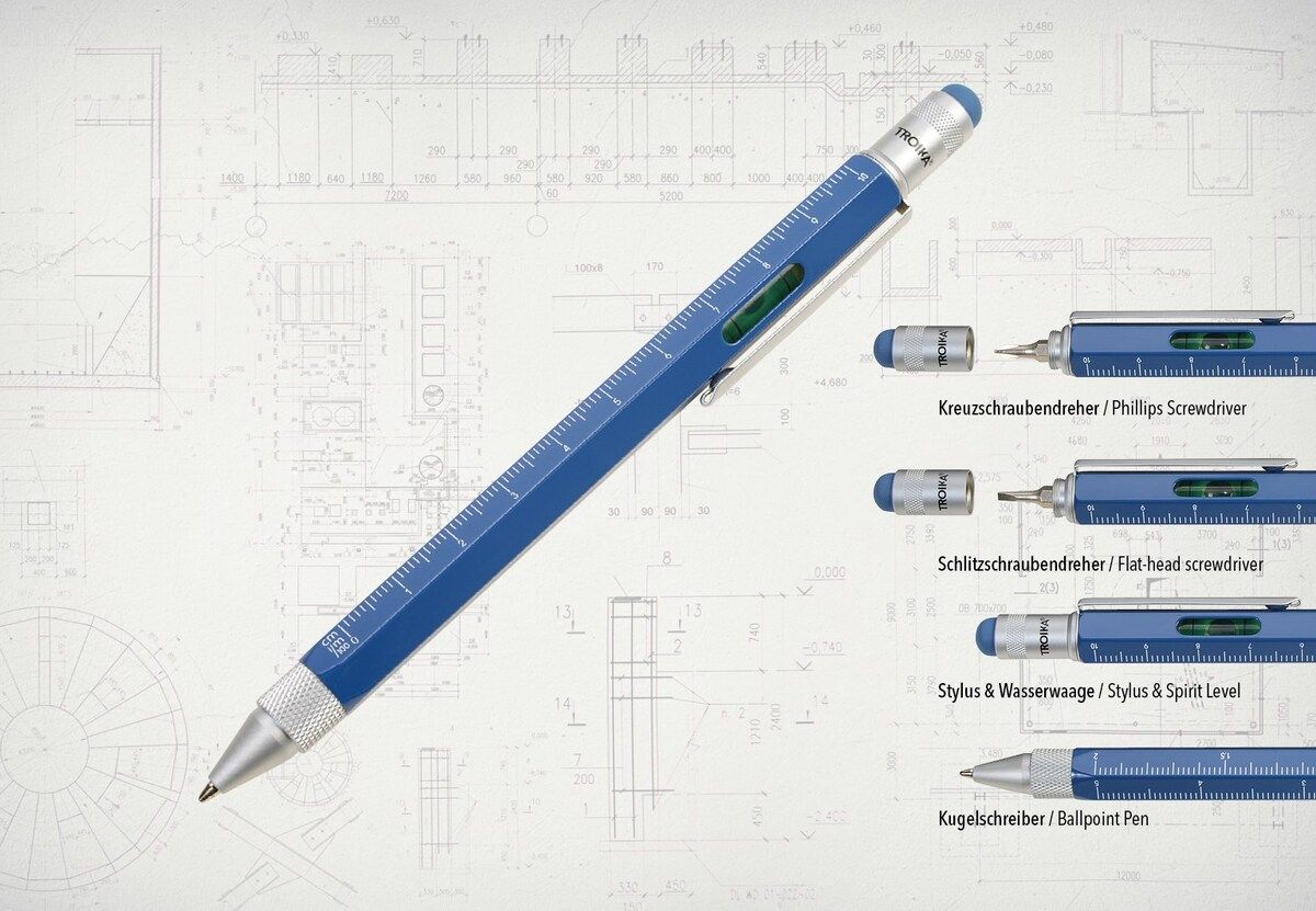 Construction Multi-Tool Pen - Blue