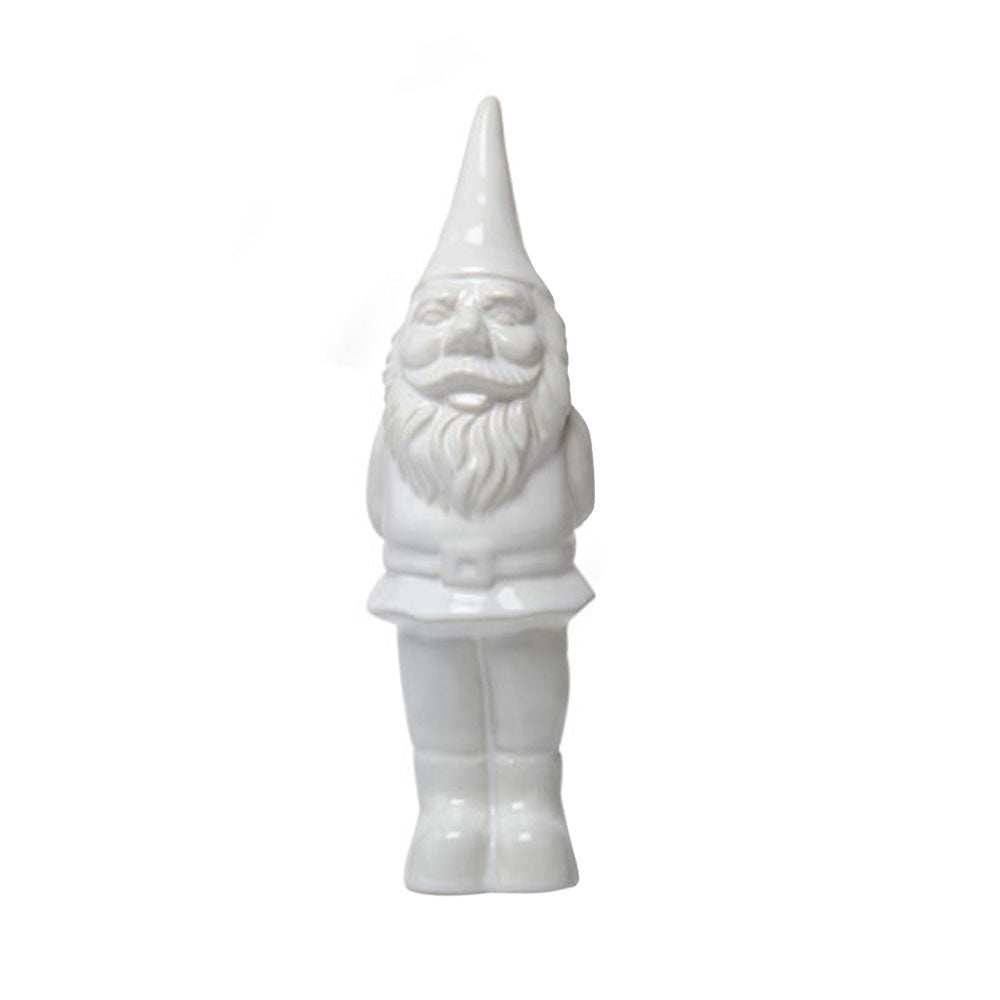 Gnome Funky Ceramic Home Decor - White