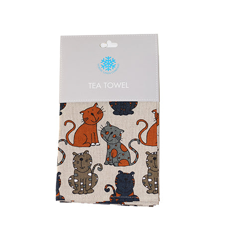 Nordic Tea Towel - Cats