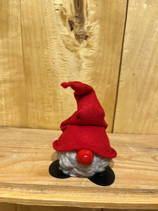 Wood Santa with Hat Over Eyes - Large