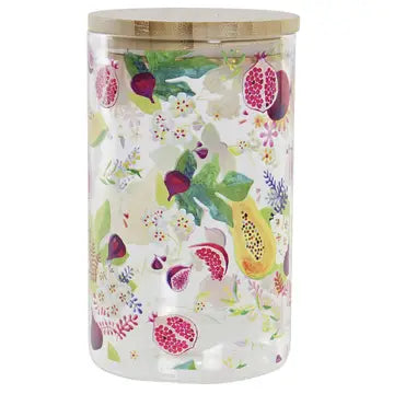 Bamboo Borosilicate Bottle 1000ml - Fruit