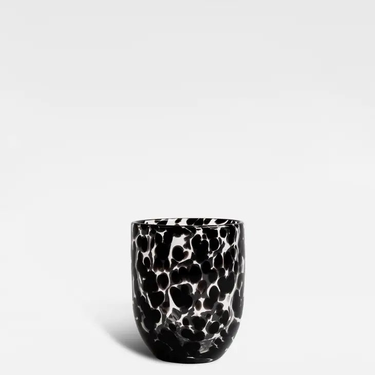 Confetti Glass Tumblers - Black