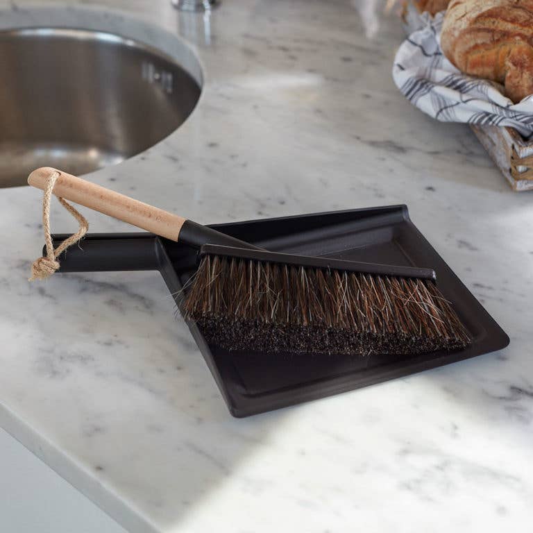 Dustpan and Brush Set - Black