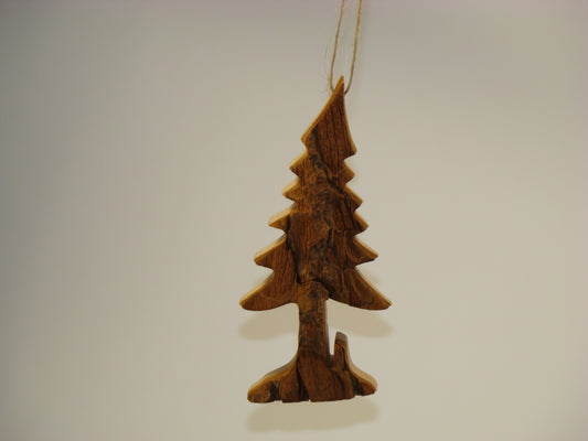 Bark Tree with Stump Ornament