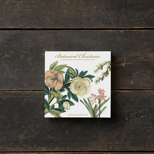 8 Square Cards with Envelopes - Botanical Christmas