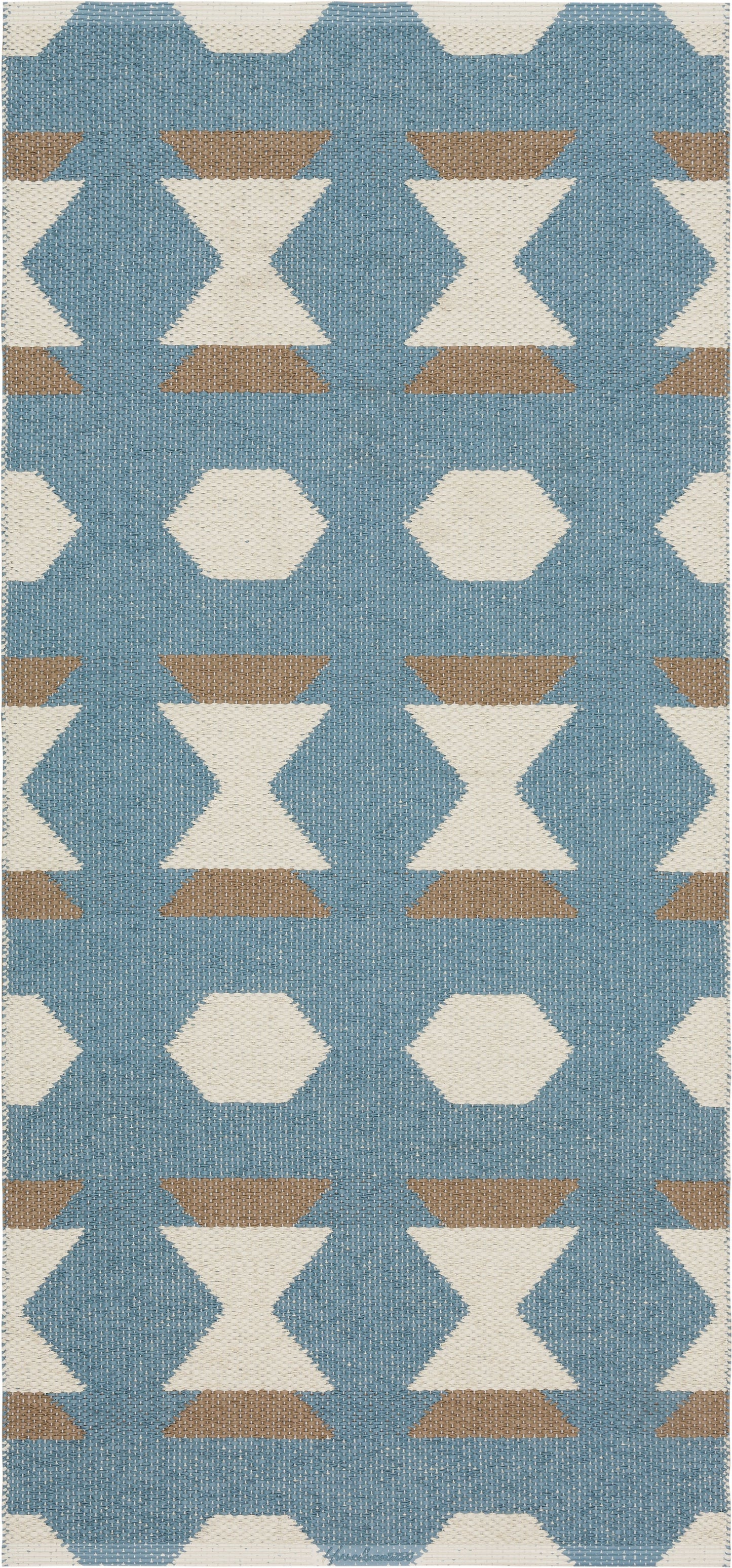 Disa Vinyl Rug, Blue, 28"x20"