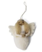 Felt Angel Ornament with Silver Gloria