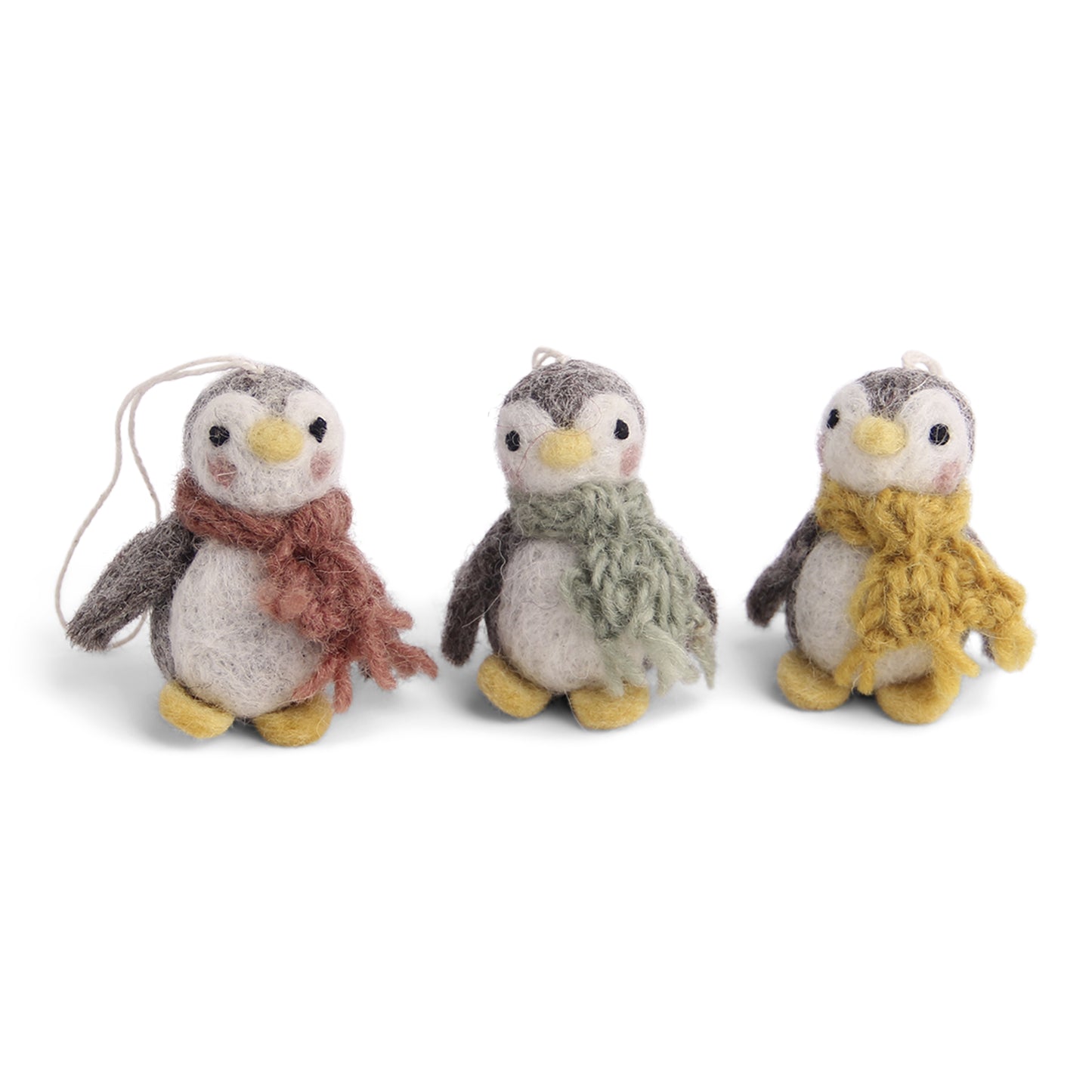 Felt Colorful Baby Penguin Ornament - Set of 3