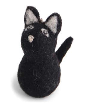 Felt Black Cat Ornament - Large