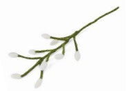 Felt Branch with Long White Bells