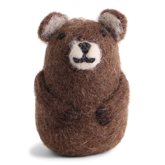 Felt Brown Bear Ornament