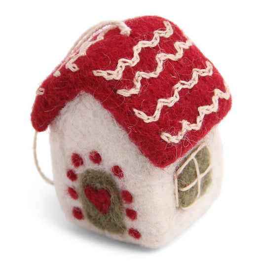 Felt Mini Christmas House Ornament