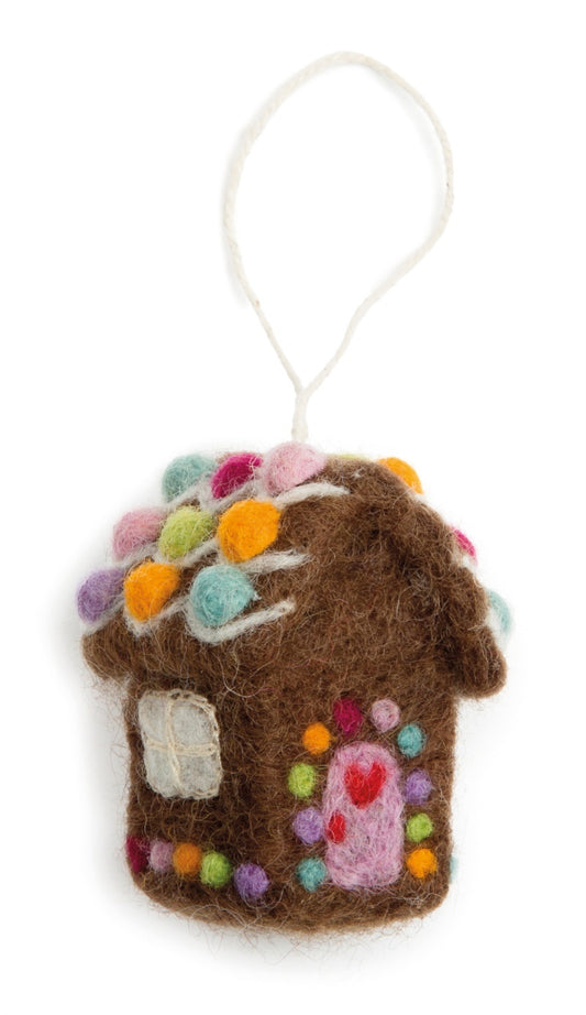 Felt Mini Gingerbread House Ornament