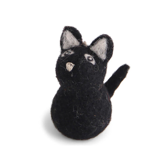 Felt Black Cat Ornament - Large