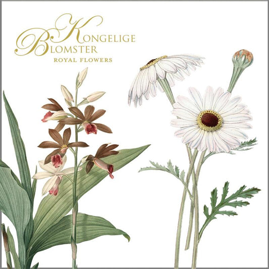 8 Square Cards with Envelopes - Royal Flowers