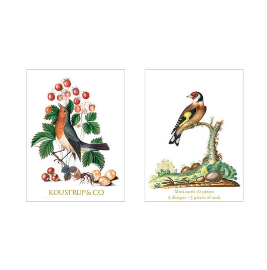 Koustrup & Co 10 Mini Cards - Robin