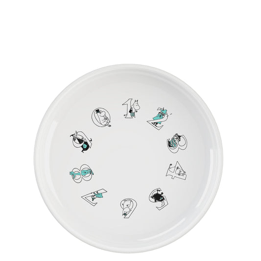 Moomin ABC-123 Deep Plate - Turquoise By Rig-Tig