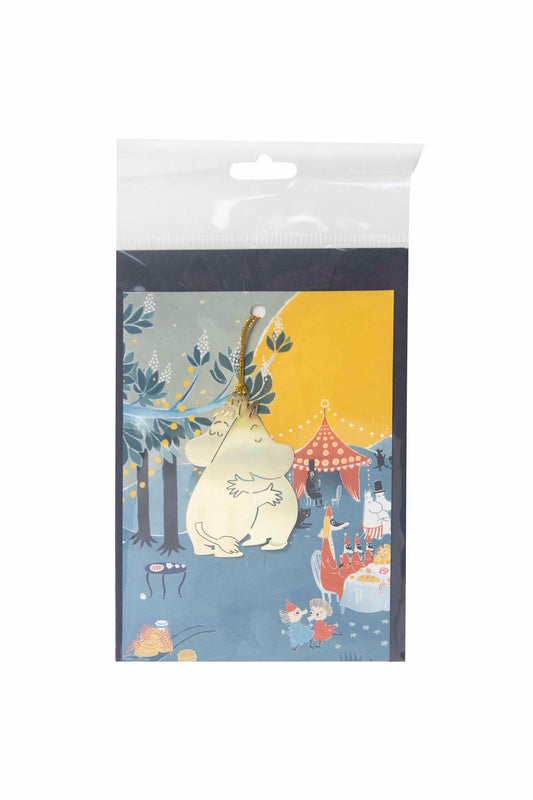 Postcard with Metal Moomin Hug Ornament