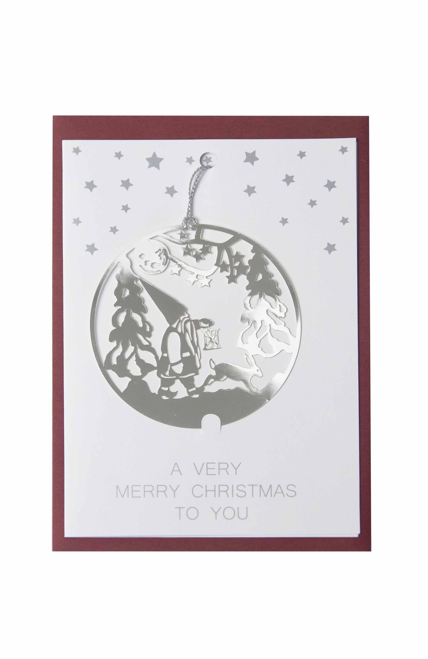 Postcard with Metal Winterland Ornament