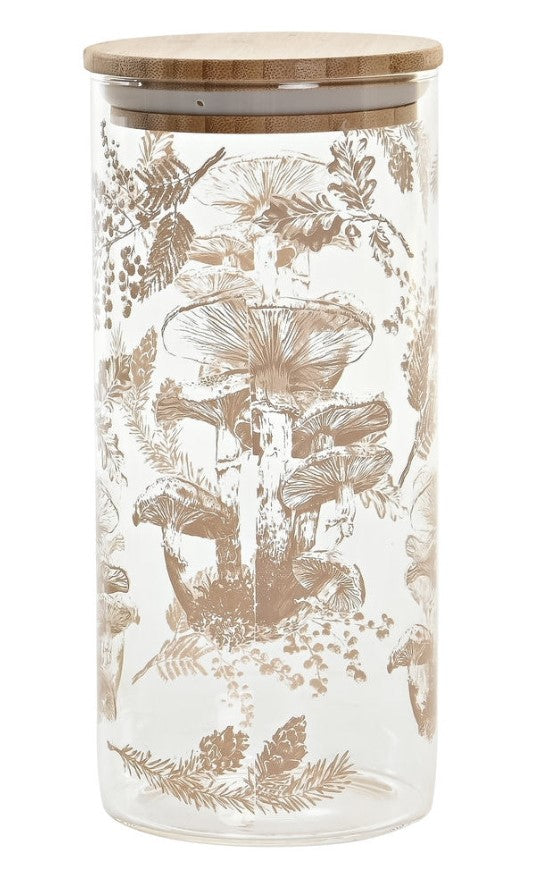 Bamboo Borosilicate Bottle 1400ml  - Mushrooms