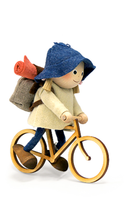 Nordic Girl on Bicycle Ornament