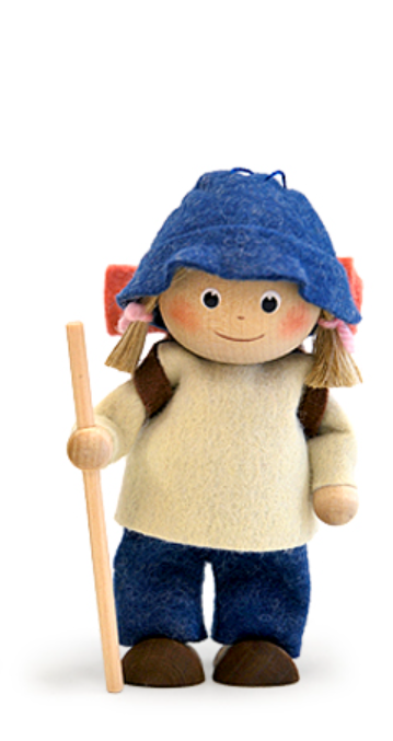 Nordic Girl Hiking Ornament