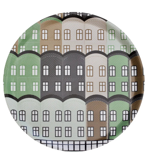 Round Tray - Green City