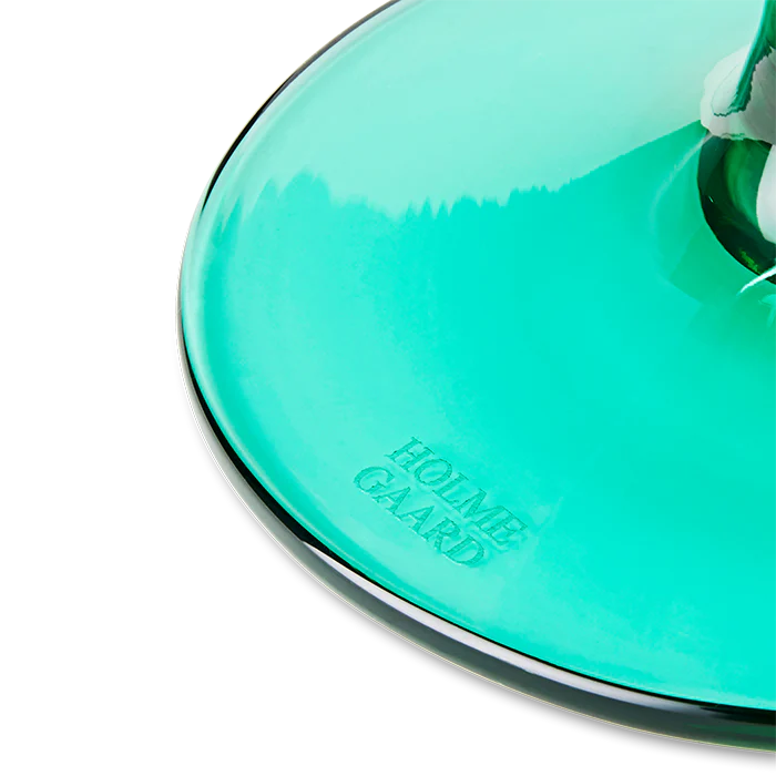 Holmegaard Flow Tumbler on Foot - Emerald Green