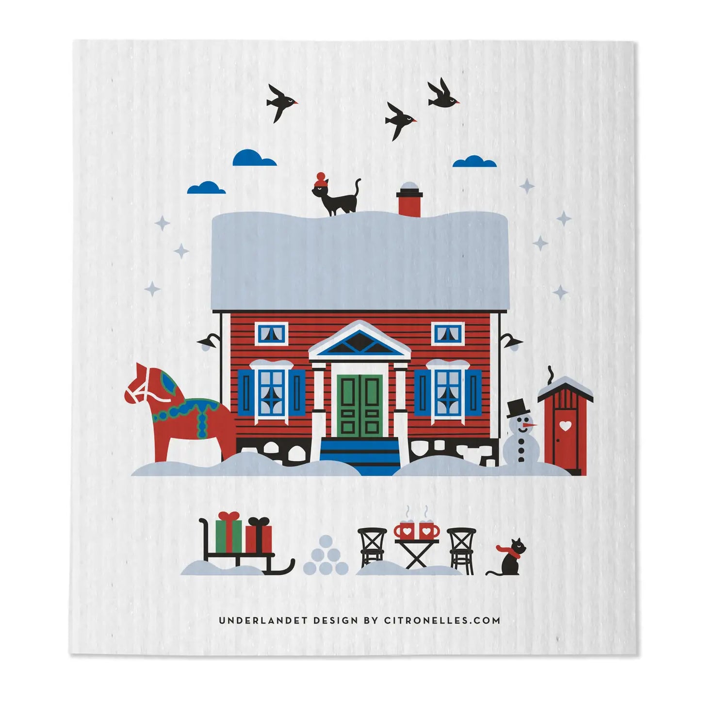 Swedish Dishcloth - Swedish Winter House