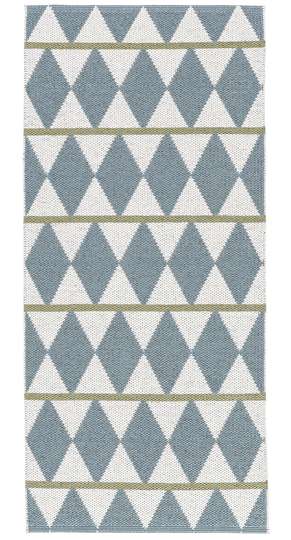 Zigge Vinyl Rug, Blue, 28"x20"