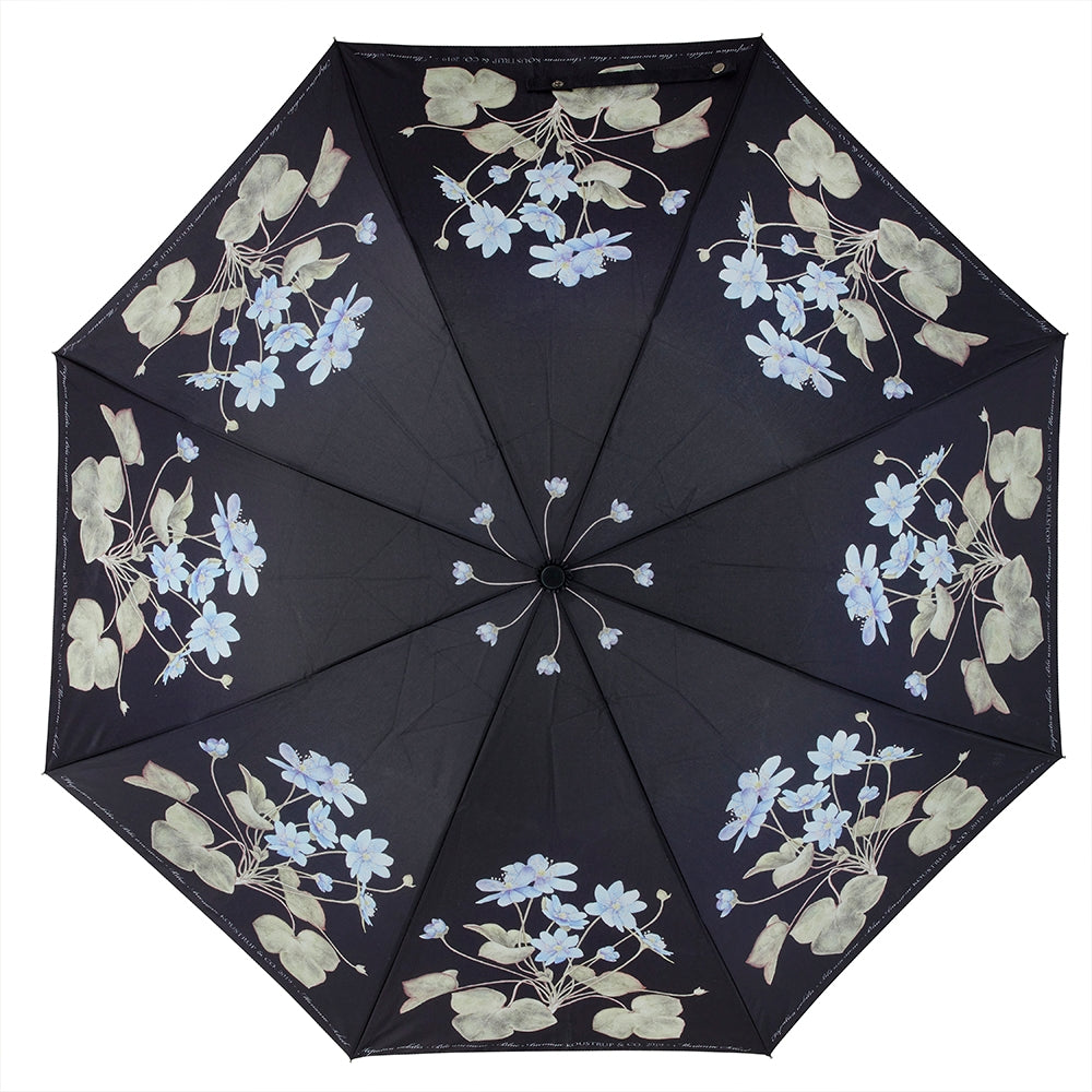 Umbrella with Bamboo Handle - Blue Anemone