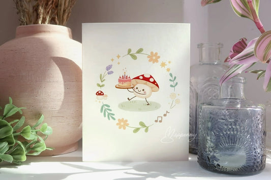 Greeting Cards - Birthday Mushroom