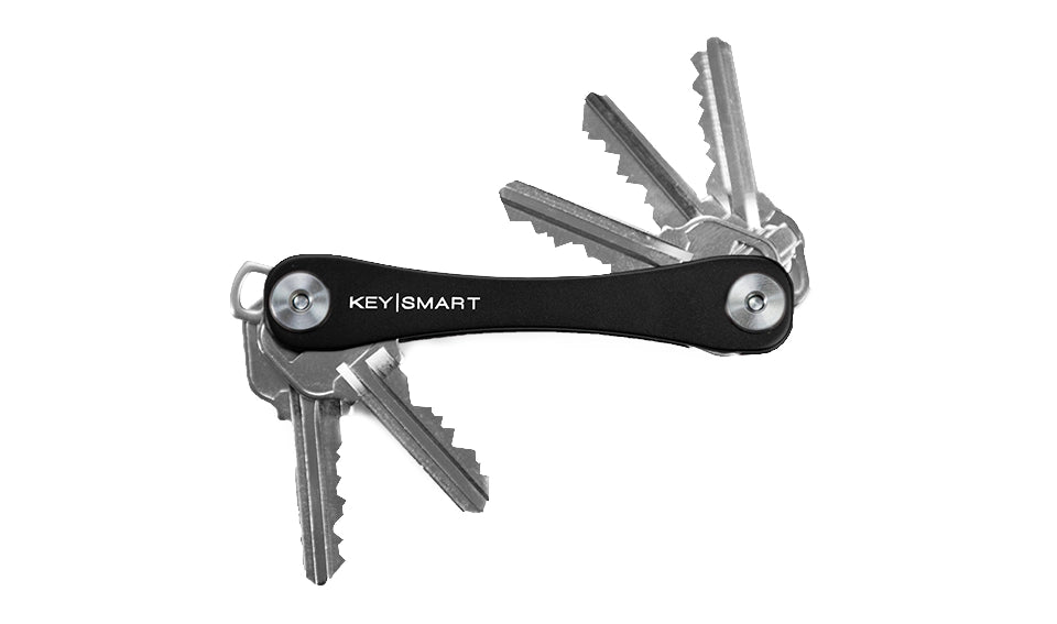 KeySmart Original Key Holder | Aluminum | Holds 8 Keys (Black)