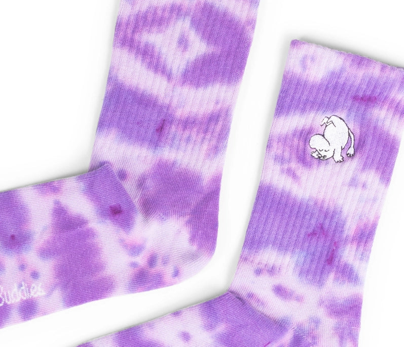 Moomintroll Tie Dye Socks - Purple