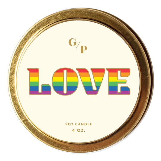 Just Because 4oz Candle Tin - Love (Pride)