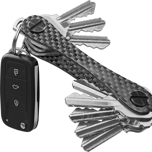 KeySmart Original Compact Key Holder; Carbon Fiber 3K