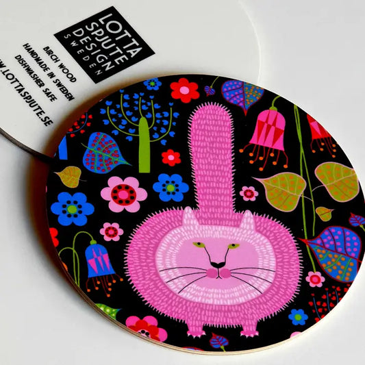 Coaster - Pink Spitfire the Cat