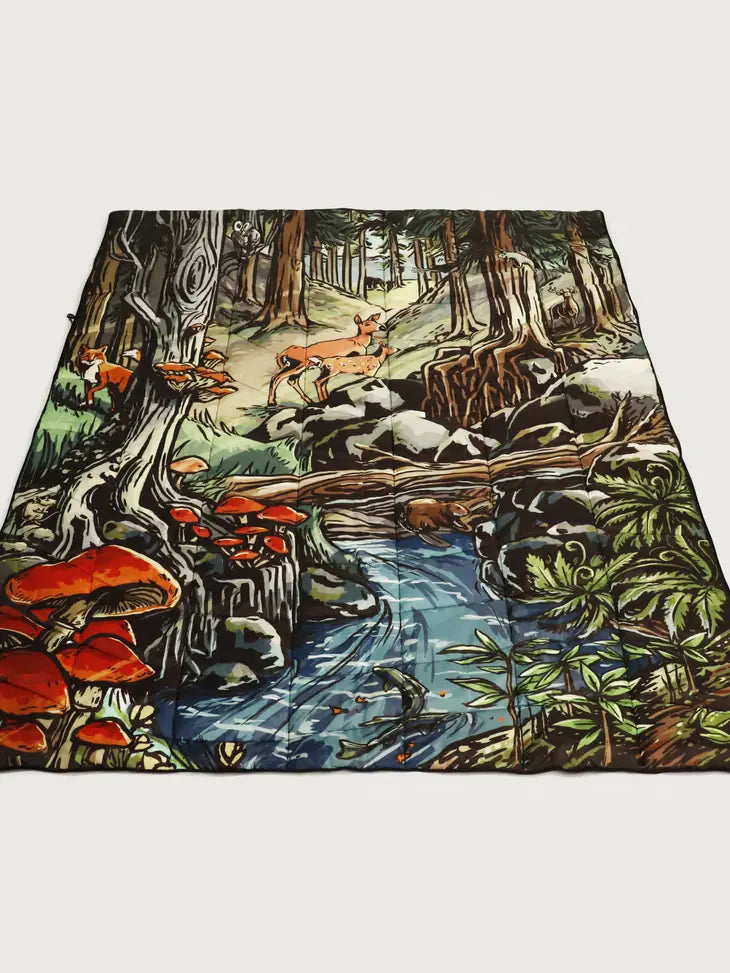 Puffy Camping Blanket - Forest Friends