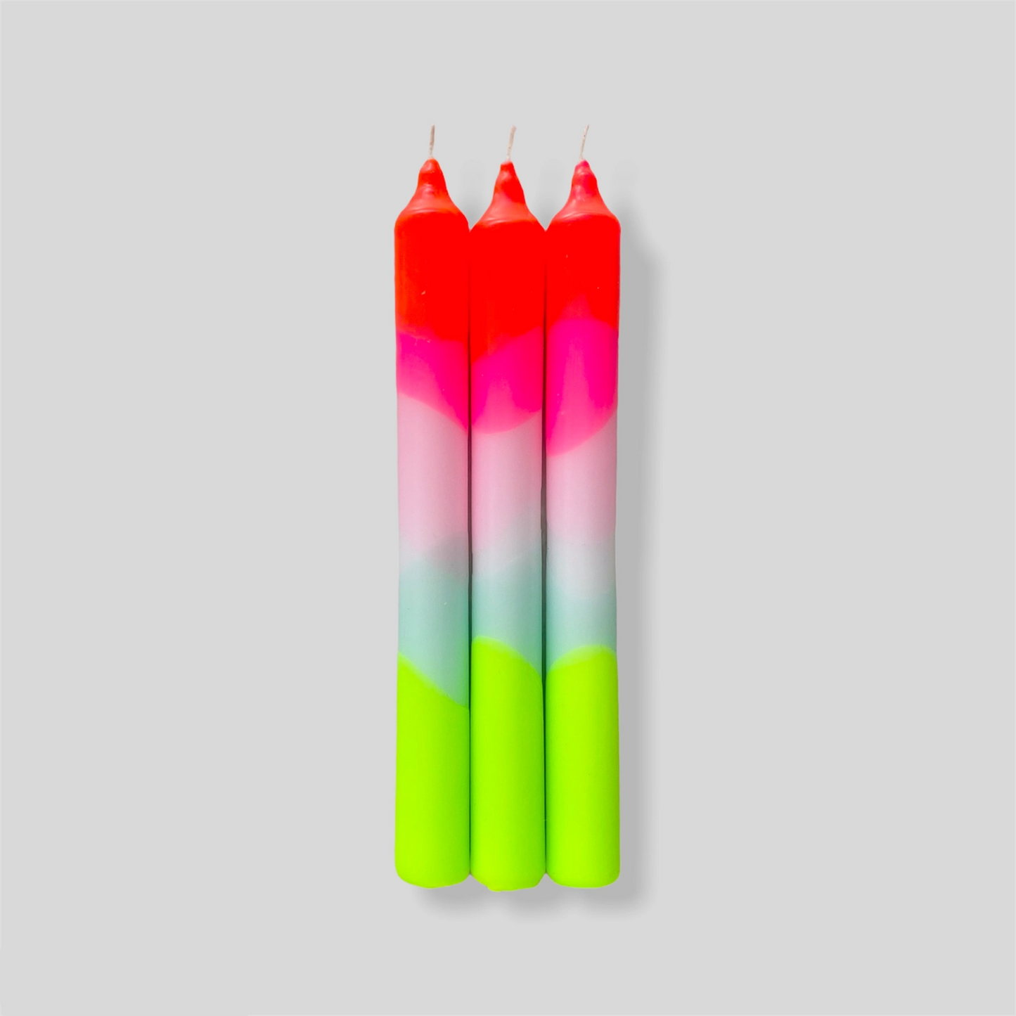 Dip Dye Neon Candles Set of 3 - Lollipop Trees