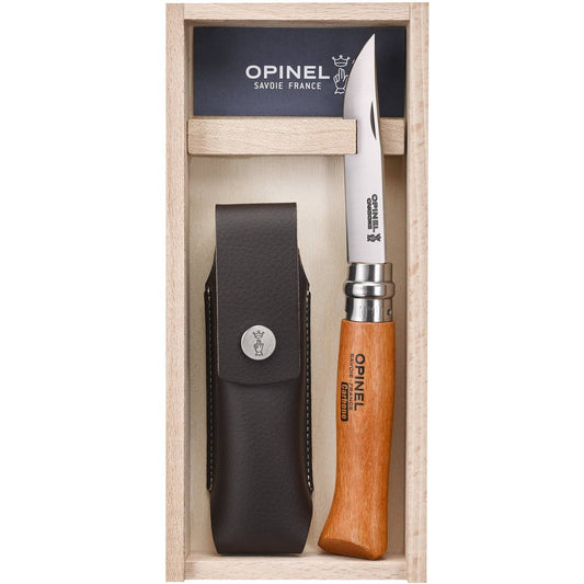 Opinel No.08 Carbon Steel + Alpine Sheath Gift Box