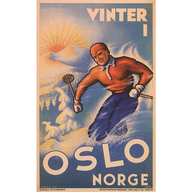 Greeting Card - Winter in Oslo, Norway