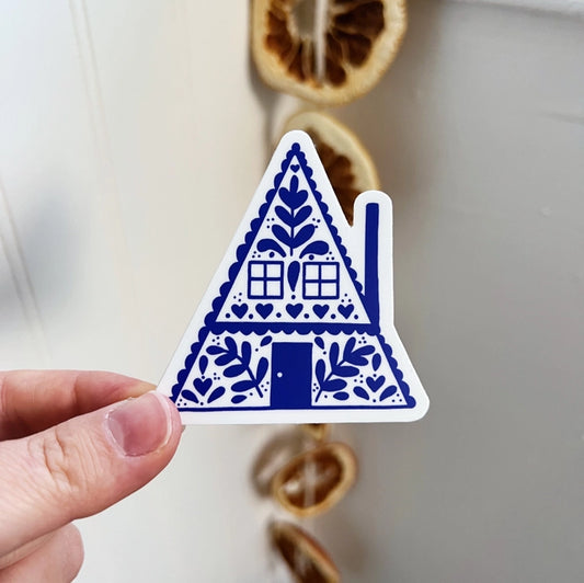 A-Frame Cabin Sticker